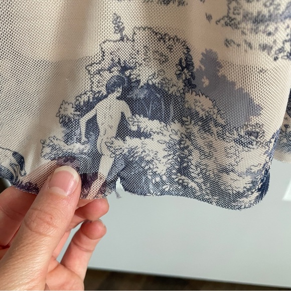 Rachel Antonoff Van Manhunt Toile Mesh Midi Dress Size 0 XS - Picture 13 of 13